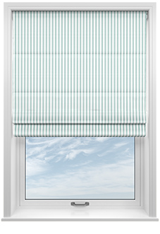 Lace Stripes, Duck Egg - Twist&Fit Roman Blind